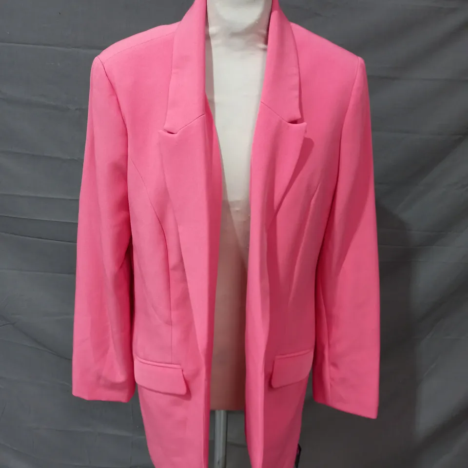 ROMAN BRIGHT PINK LONGLINE JACKET - SIZE 14
