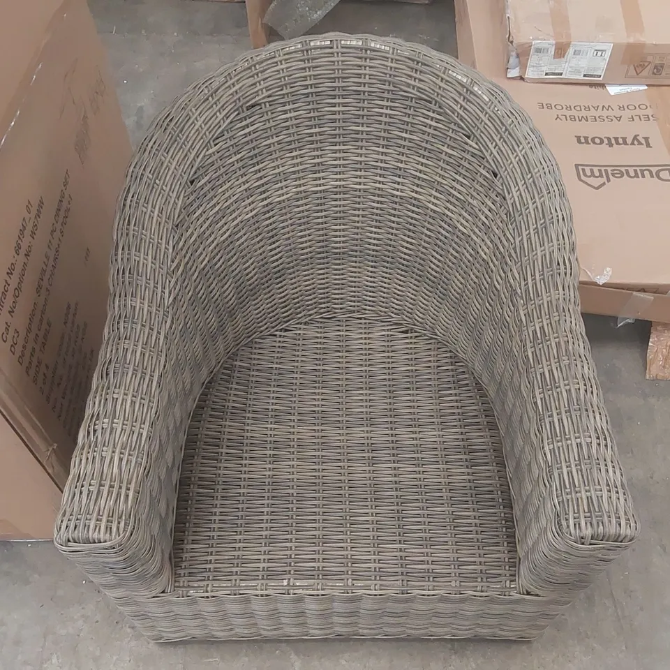 GARDEN RATTAN CHAIR WITH NO CUSHIONS