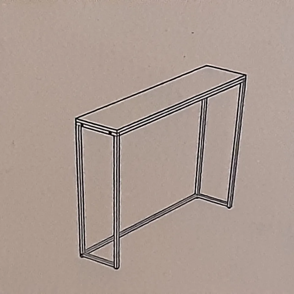 BOXED TRENT CONSOLE TABLE IN LIGHT MANGO WOOD   H84 X W100 X D24CM 