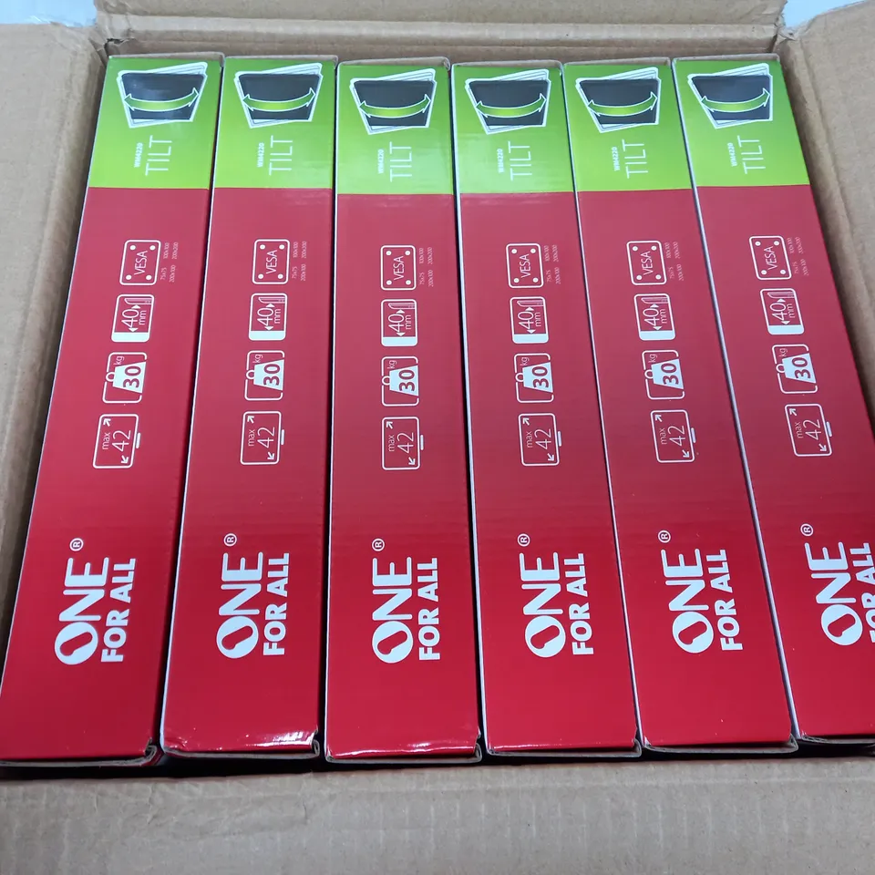 6 BOXED AND SEALED ONE FOR ALL 19-42" FLAT TV BRACKET FIXED WALL MOUNT 
