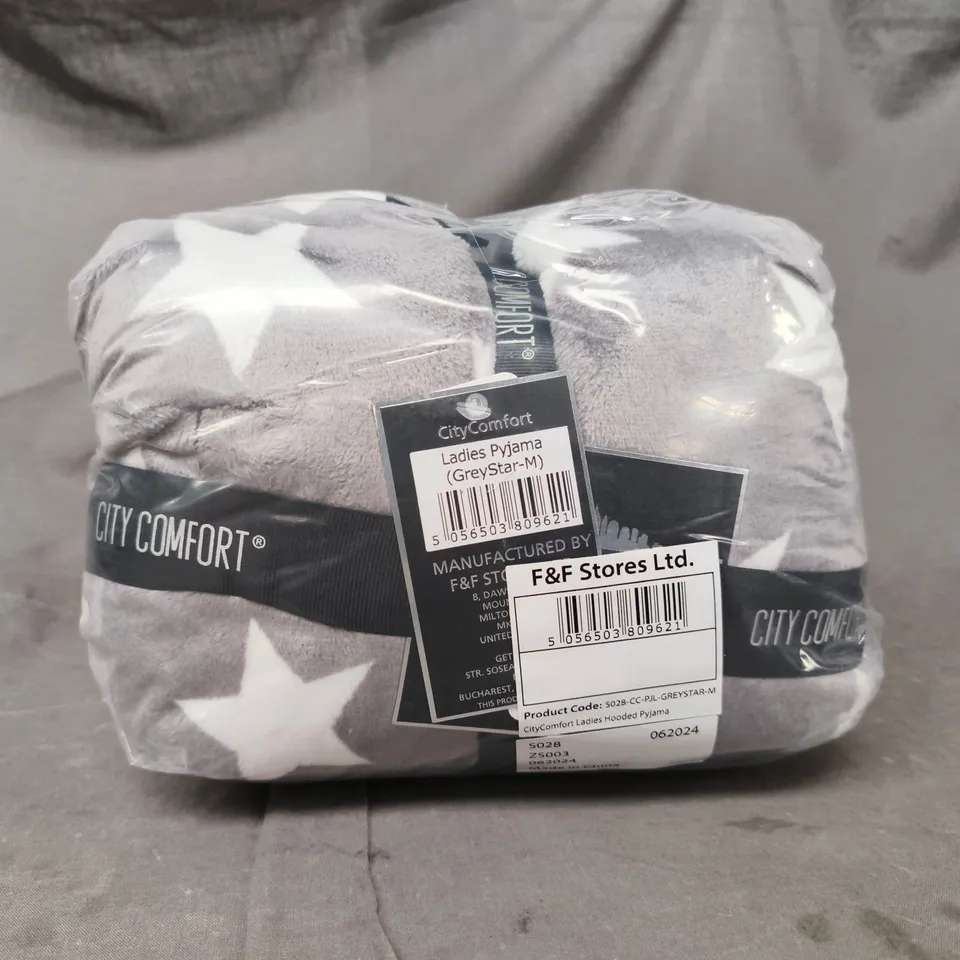 BAGGED CITY COMFORT LADIES PYJAMAS IN GREY STAR SIZE MEDIUM