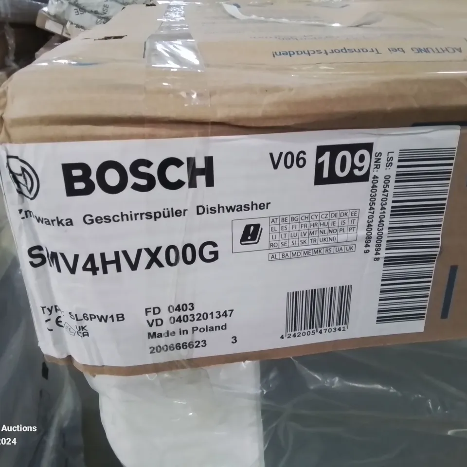BOSCH SERIES 4 SMV4HVX00G WIFI CONNECTED FULLY INTEGRATED STANDARD DISHWASHER - STAINLESS STEEL CONTROL PANEL