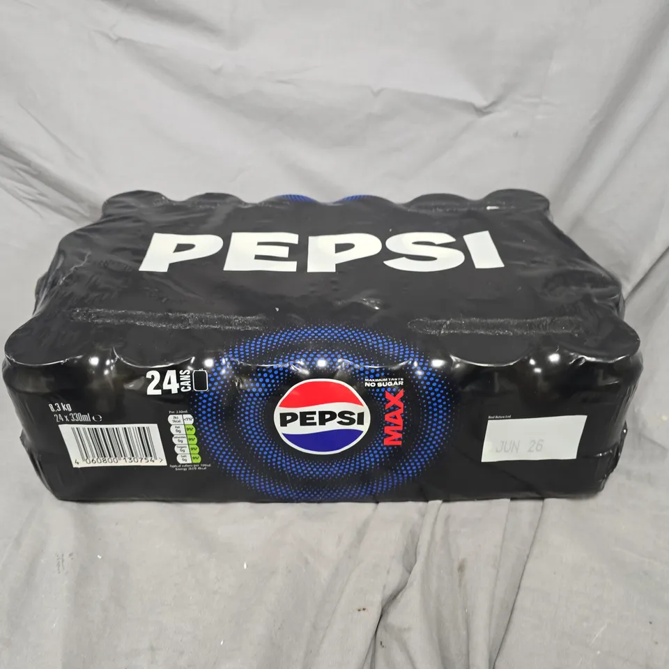 Pepsi Max 24 x 330ml Cans – Sealed Pack