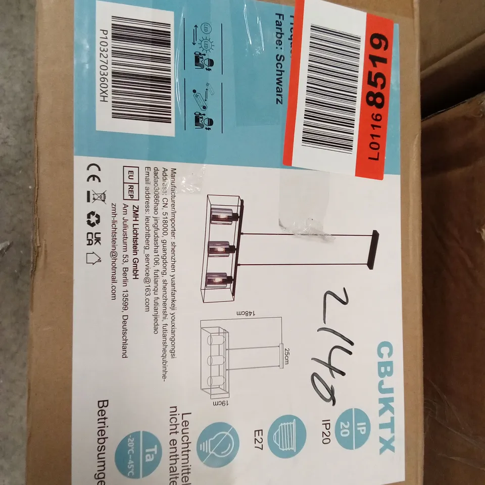 BOXED 3-LIGHT PENDANT LIGHT