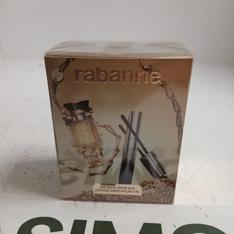 BOXED AND SEALED PACO RABANNE FAME SET EAU DE PARFUM + MASCARA 30 ML + 8 ML
