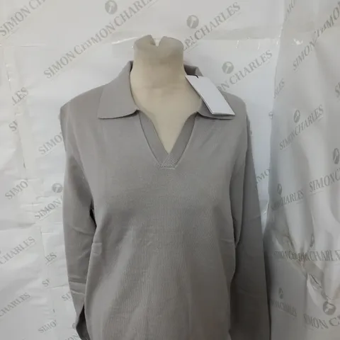 RAITH KNITTED LONG SLEEVE POLO SIZE S