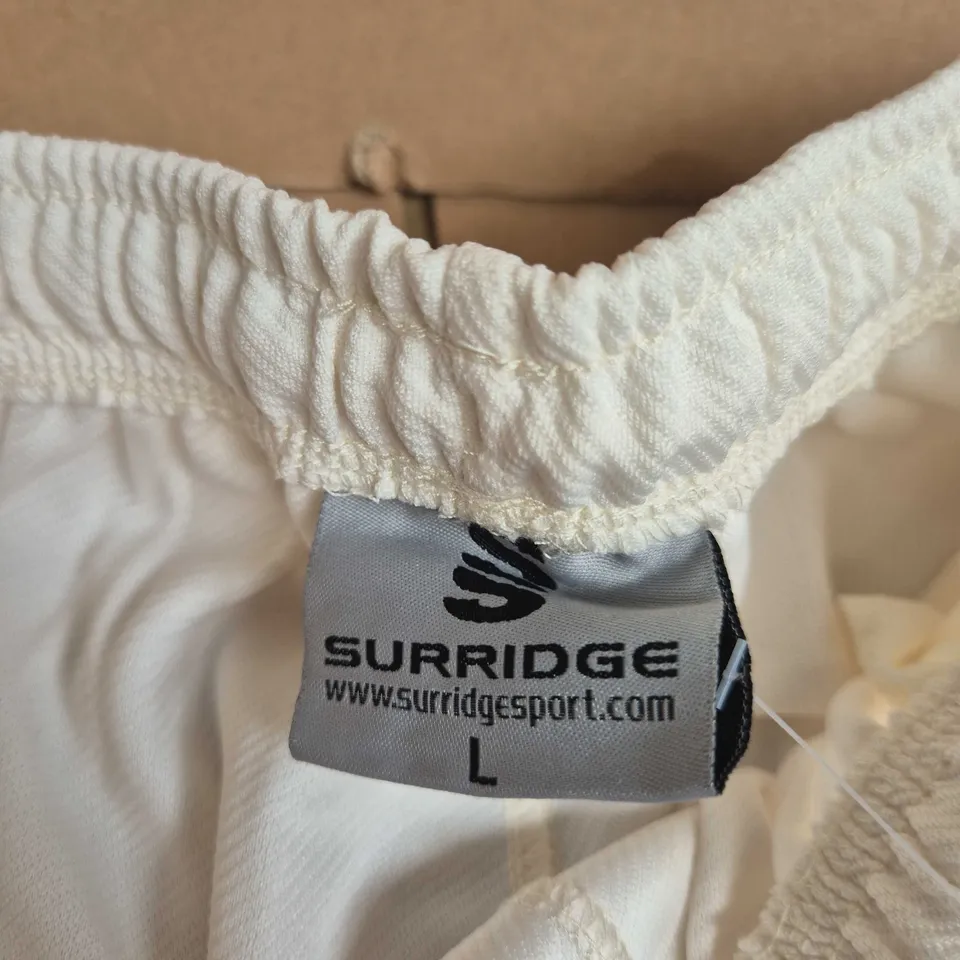 SURRIDGE WHITE SPORTS TROUSERS – UK SIZE L
