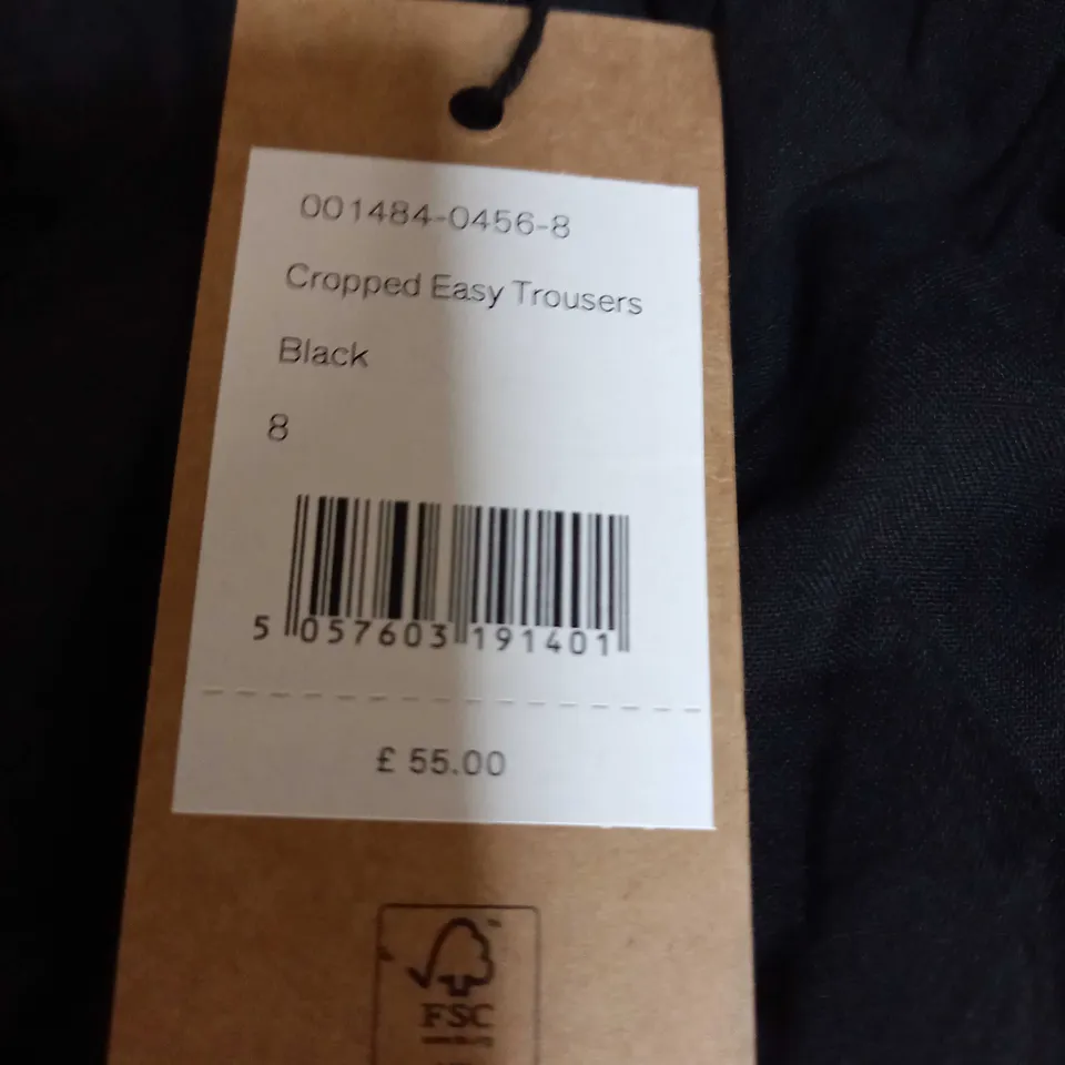 HUSH CROPPED EASY TROUSERS SIZE 8