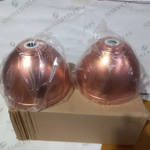 BOXED OSAKA NON ELECTRIC SMALL ANTIQUE COPPER PENDANT PAIR