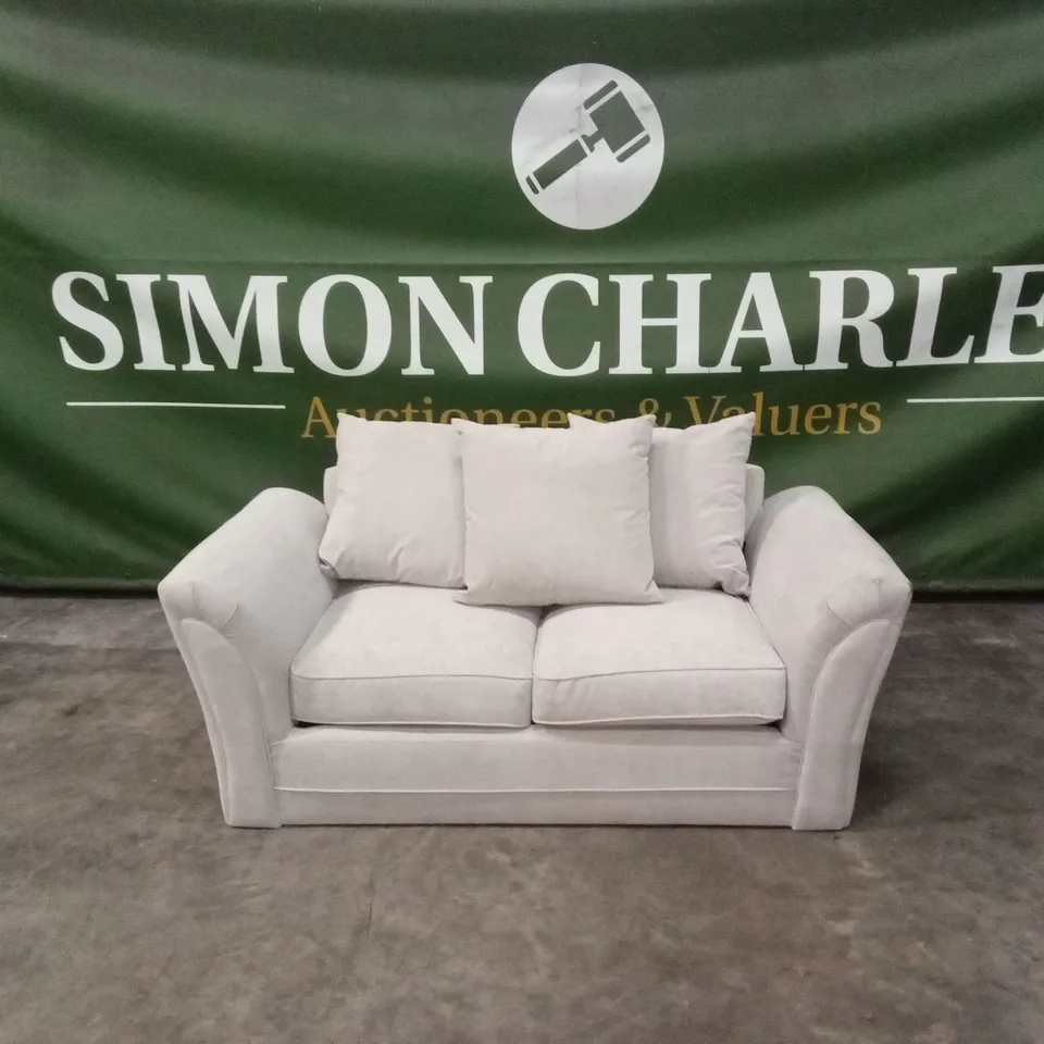 DURY FABRIC 2 SEATER SCATTER BACK SOFA - NATURAL RRP £479