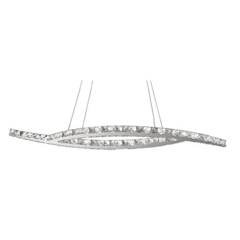 BOXED MILO LIGHTING CLOVER CRYSTALS OVAL 24-LIGHT LED CEILING PENDANT LIGHT KITCHEN ISLAND PENDANT