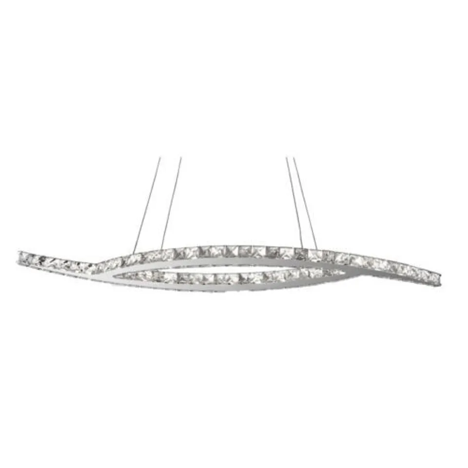 BOXED MILO LIGHTING CLOVER CRYSTALS OVAL 24-LIGHT LED CEILING PENDANT LIGHT KITCHEN ISLAND PENDANT 
