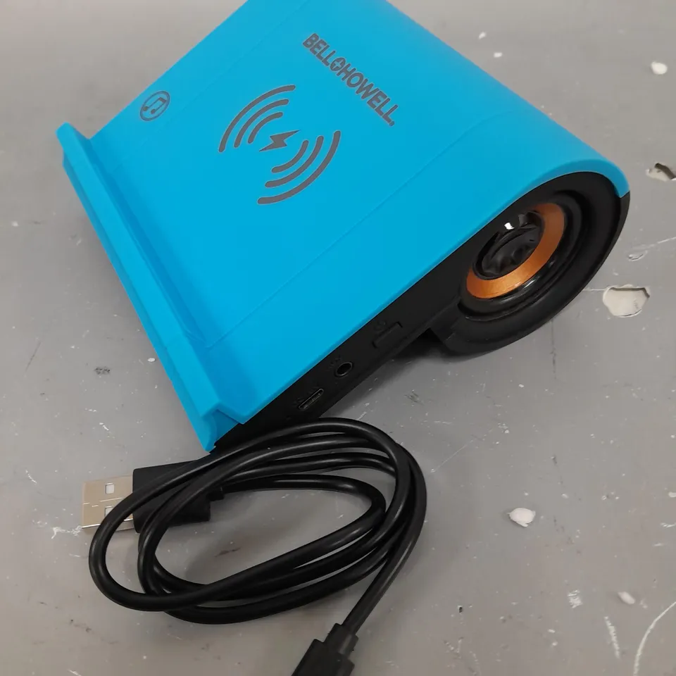 BOXED B&H BLUE WIRELESS CHARGER AND SPEAKER