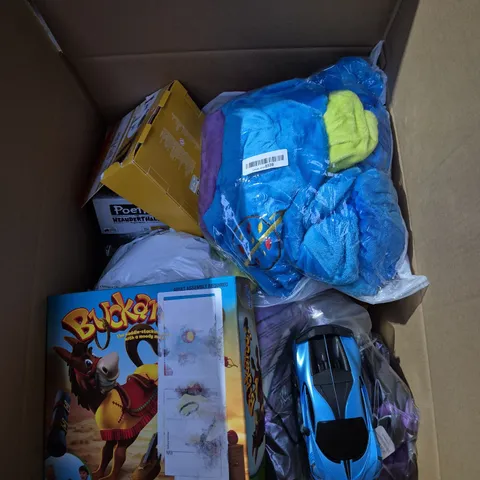 LARGE BOX OF ASSORTED TOYS AND GAMES