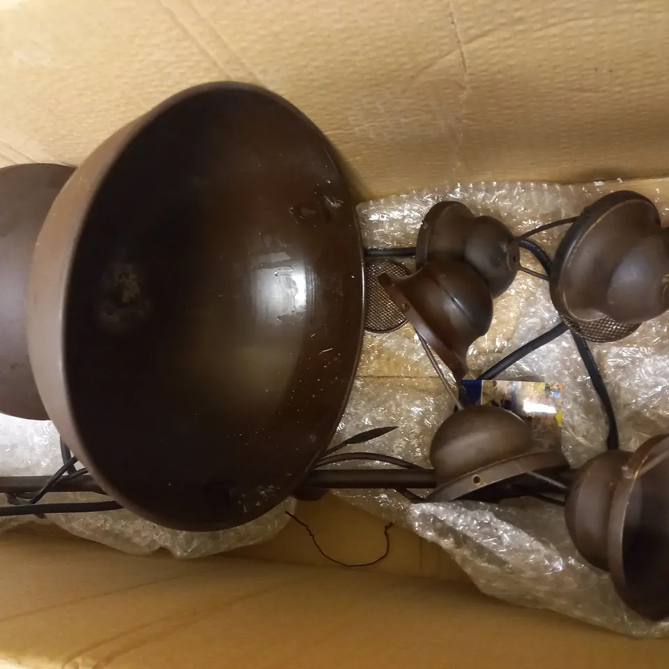 ALPINE CORPORATION 97 CM TALL INDOOR/OUTDOOR HANGING 6-CUP TIERED FLOOR WATER FOUNTAIN, BRONZE