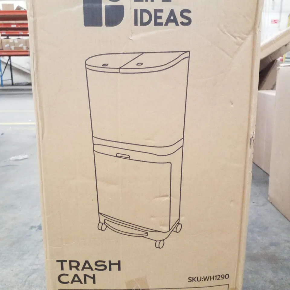 BOXED AMMON PLASTIC STEP ON MULTI COMPARTMENT BIN.