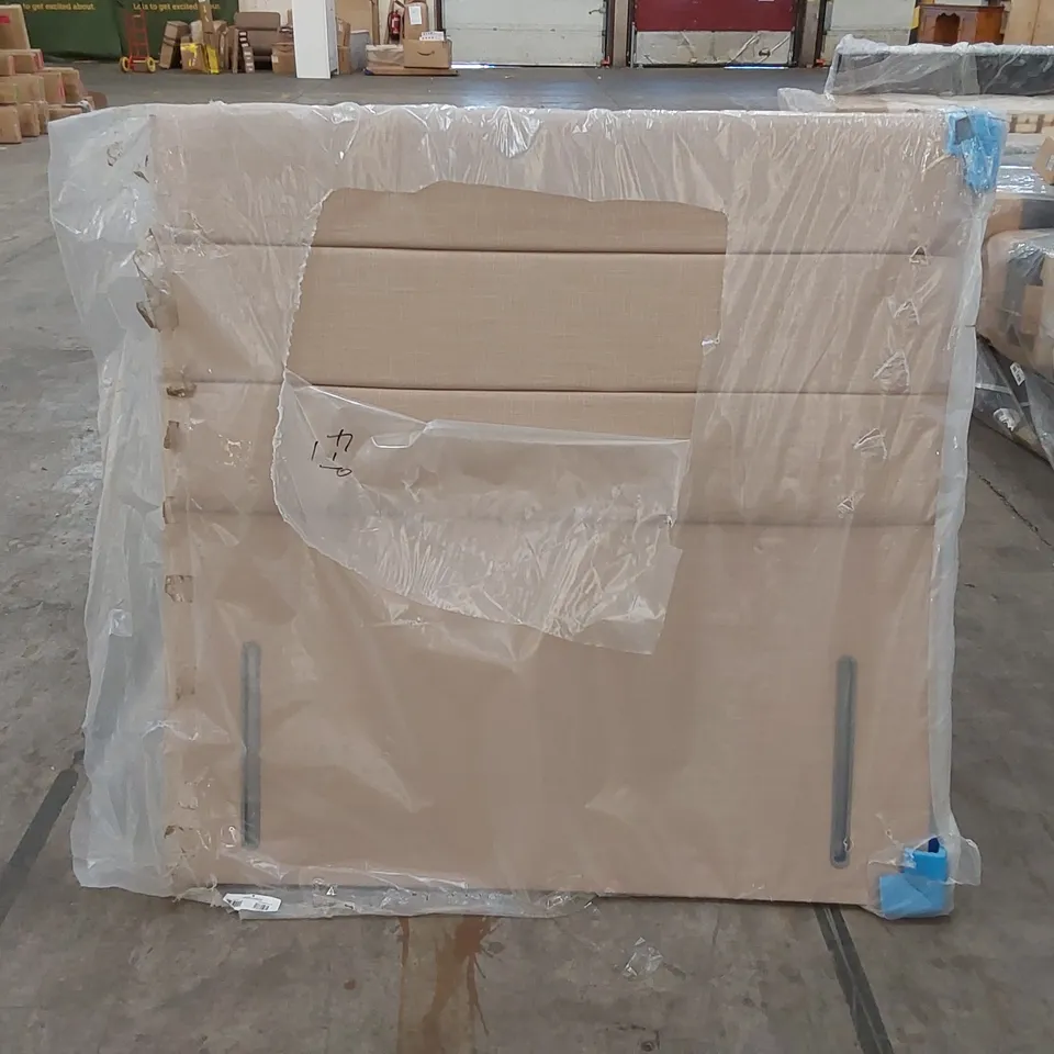 BAGGED DESIGNER 135cm DOUBLE SIZE FABRIC UPHOLSTERED HEADBOARD 
