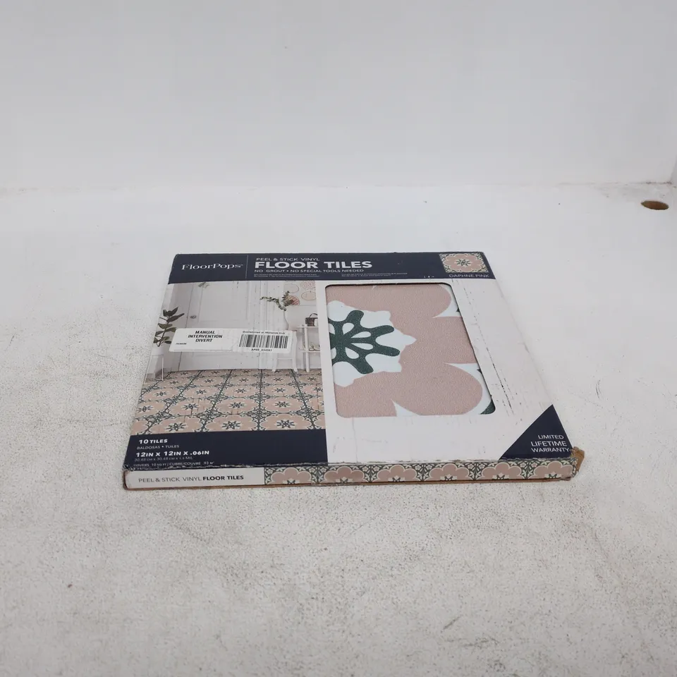 FLOORPOP PEEL & STICK VINYL FLOOR TILES – 12IN X 12IN, 10 TILES