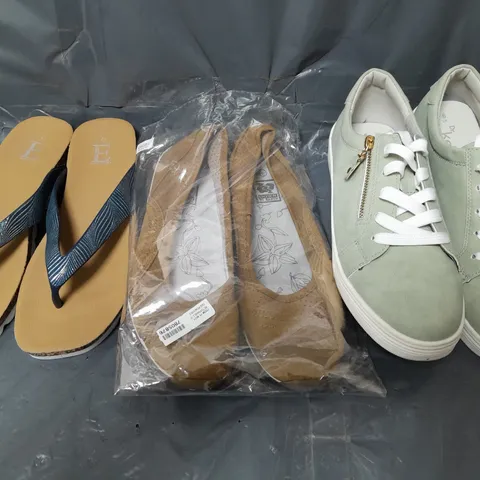 BOX OF APPROXIMATELY 10 ASSORTED PAIRS OF SHOES IN VARIOUS STYLES, COLOURS AND SIZES