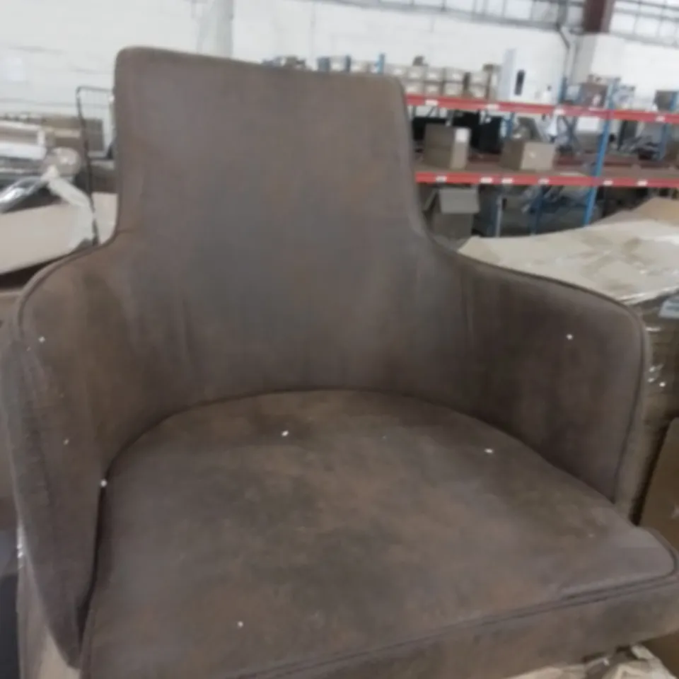 BOXED PAIR OF BROWN DINING CHAIRS