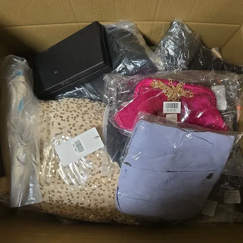 APPROXIMATELY 30 ASSORTED CLOTHING ITEMS IN VARIOUS SIZES, STYLES & COLOURS TO INCLUDE BRANDS SUCH AS BELLA BODIES, & MAISI, MARINA KANEVA, ETC - COLLECTION ONLY
