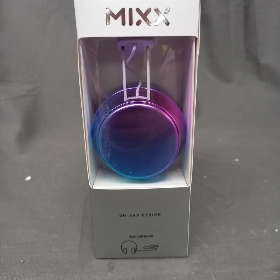 BOXED MIXX WIRED ON EAR HEADPHONES PURPLE