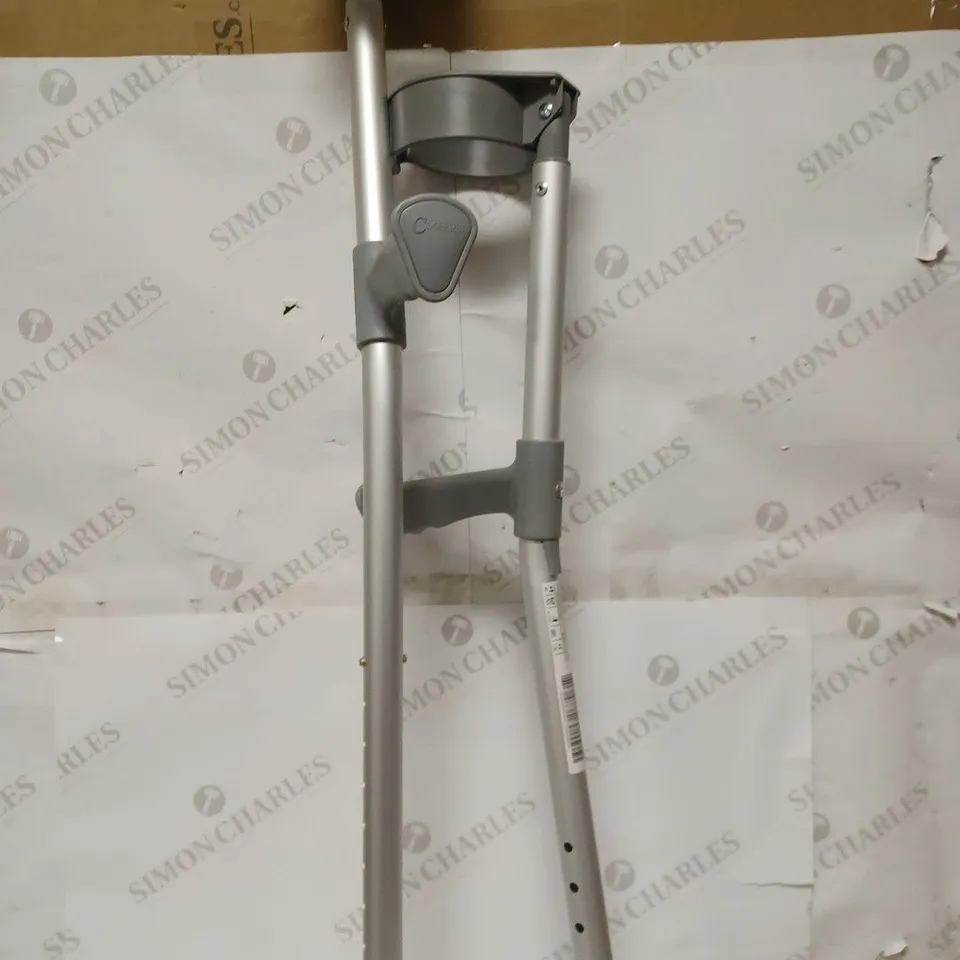 NRS HEALTHCARE HEIGHT ADJUSTABLE CRUTCHES WITH PLASTIC HANDLE - COLLECTION ONLY 