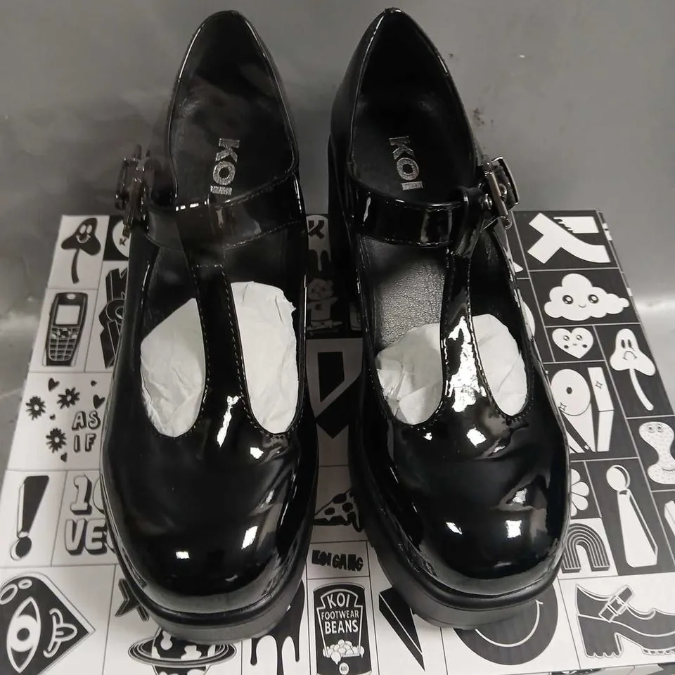 BOXED KOI SAI BLACK MARY JANE SHOES 'PATENT EDITION' SIZE 3