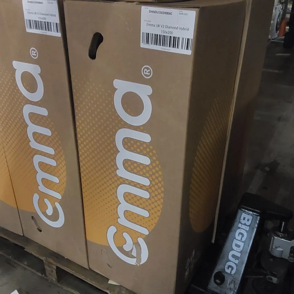 BRAND NEW BOXED EMMA UK V2 DIAMOND HYBRID 150 x 200CM KING SIZE MATTRESS 