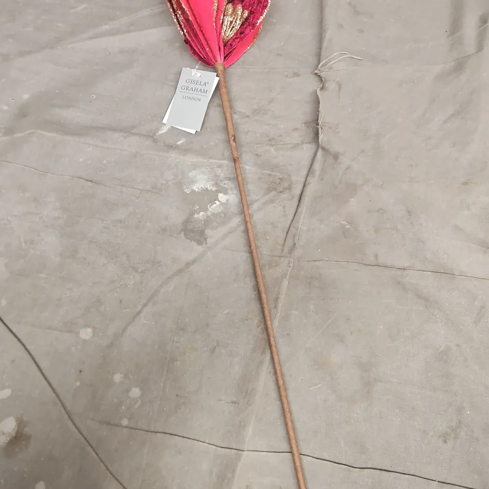 APPROXIMATELY 10 GISELA GRAHAM ARTIFICIAL GLITTER LEAF DECORATIONS 