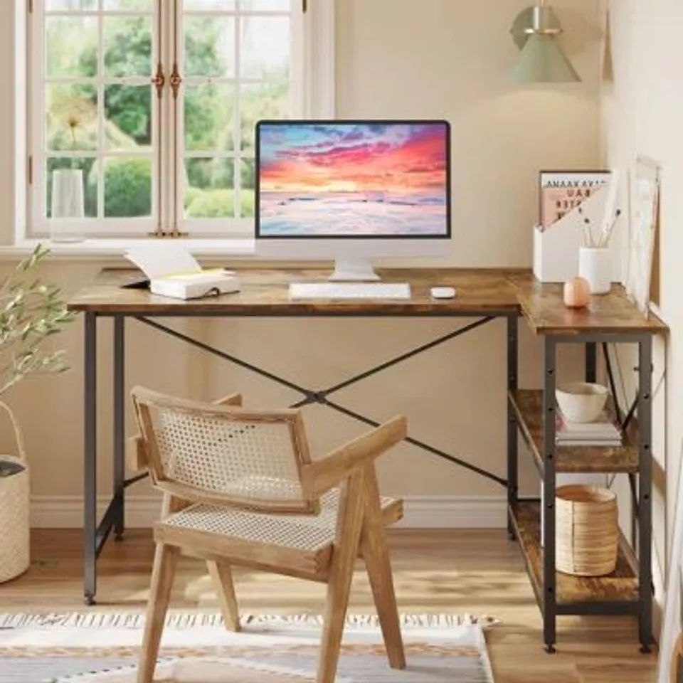 BOXED L SHAPED DESK 120X 90 X 140CM CORNER DESK (1 BOX)