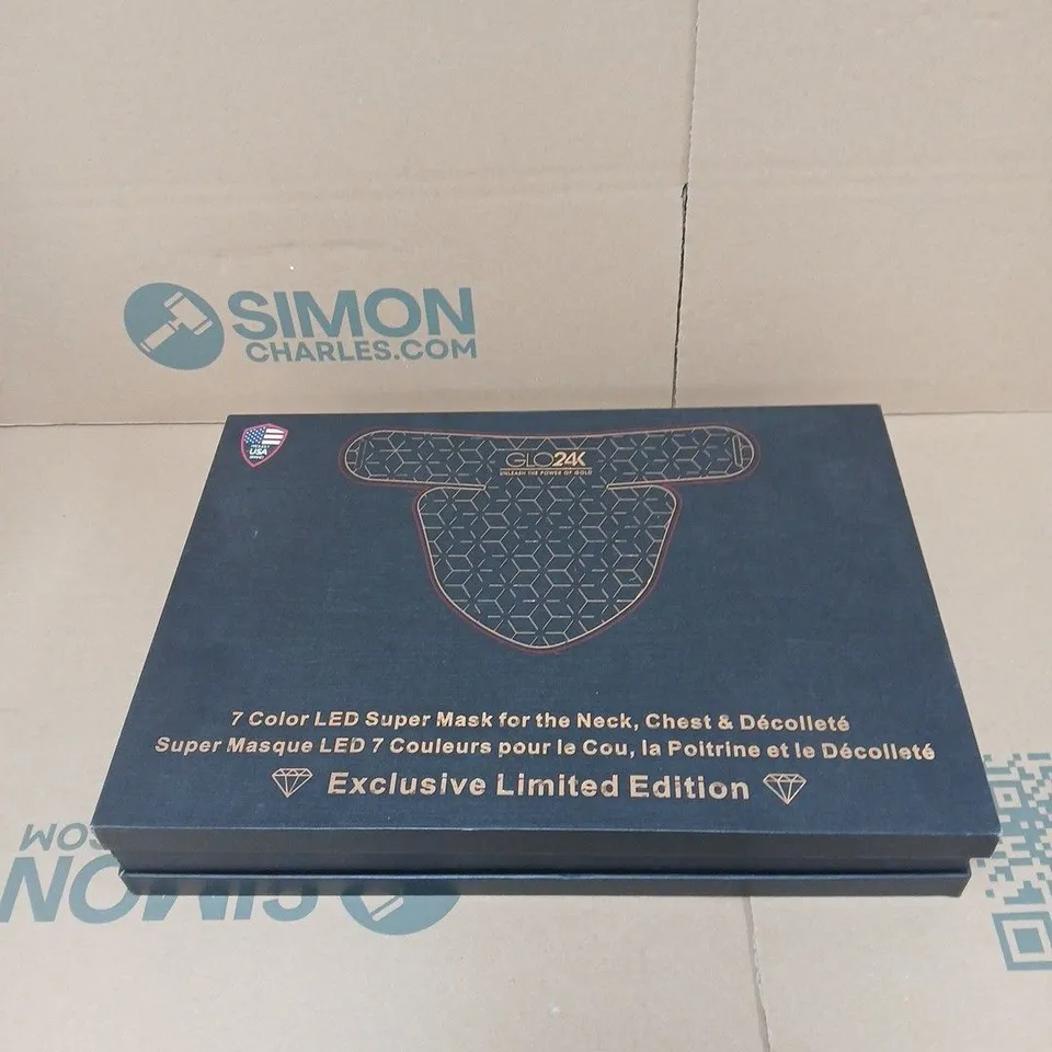 GLO24K 7 COLOR LED SUPER MASK FOR THE NECK/CHEST/DECOLLETE LIMITED EDITION BOXED