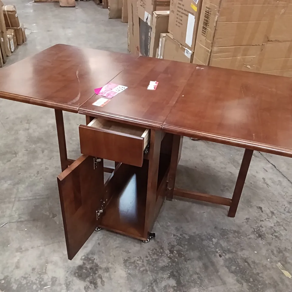 FOLDING DINING TABLE - BROWN