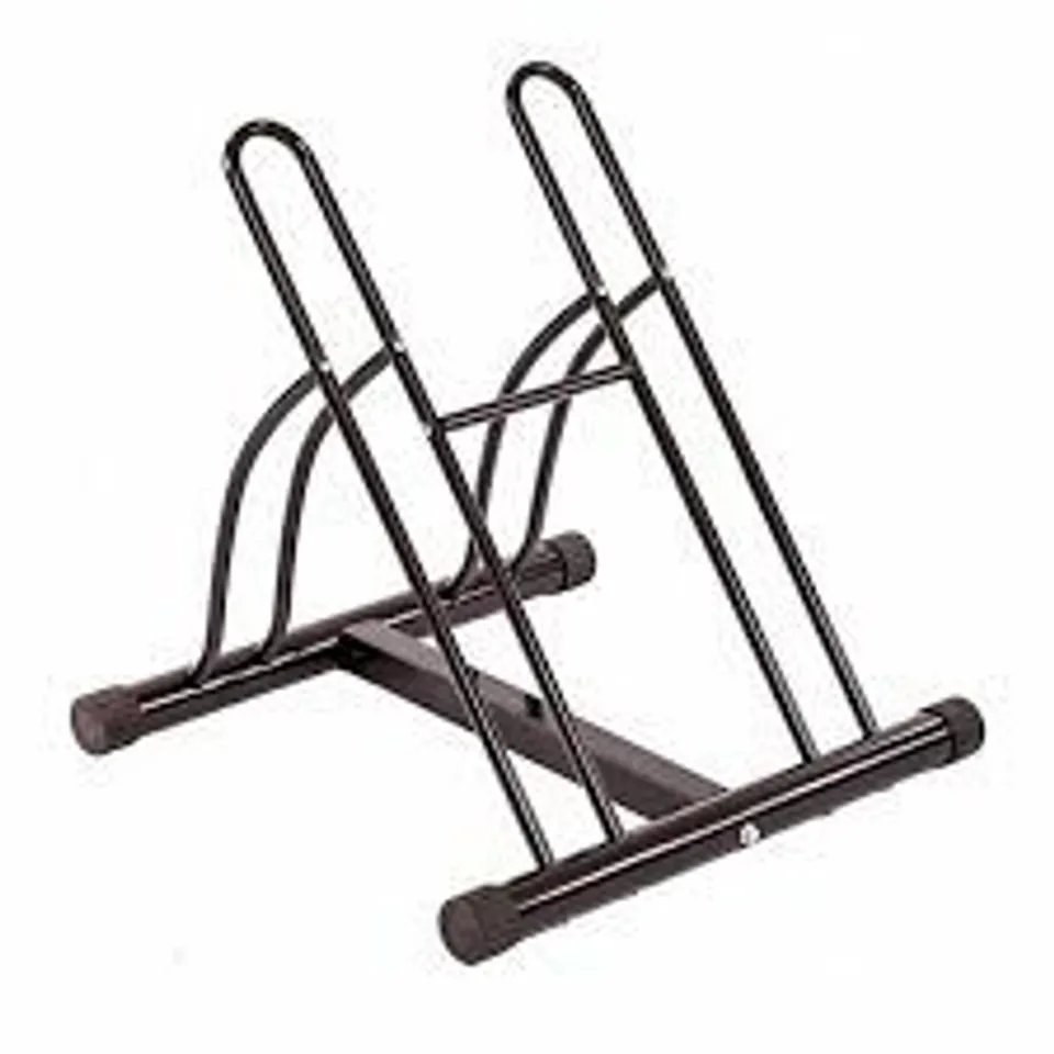 BOXED OYPLA DOUBLE HEAVY DUTY BIKE BICYCLE FLOOR PARKING STAND HOLDER STORAGE RACK 