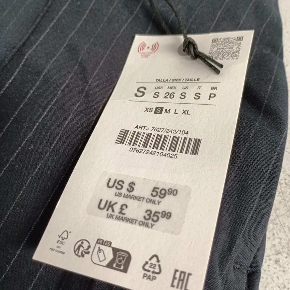 ZARA PINSTRIPE TROUSERS, SIZE S (UK)