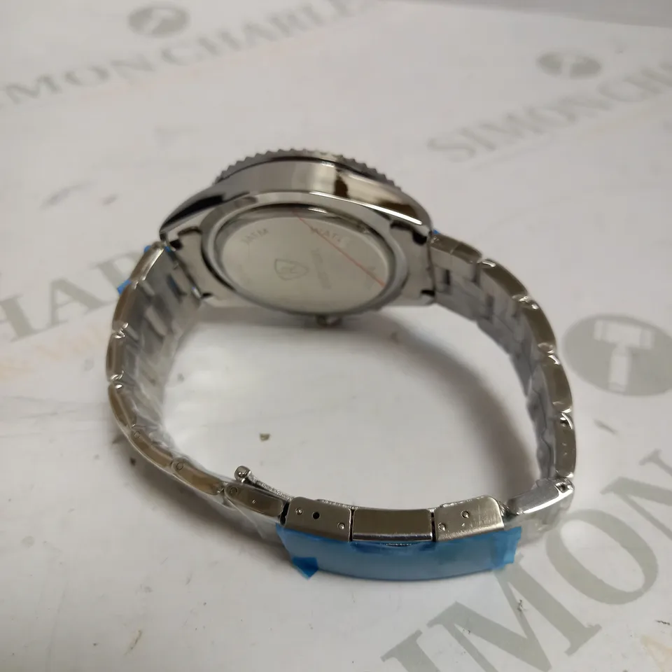 MENS RUCKSTUHL CHRONOGRAPH 8829 WATCH – BLACK DIAL - STAINLESS STEEL STRAP – 3ATM WATER RESISTANT – DATE FUNCTION