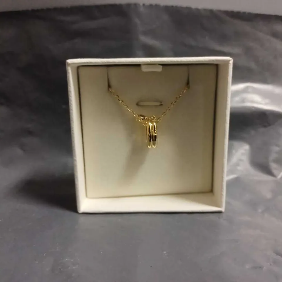 BOXED SWAROVSKI IMBER PENDANT NECKLACE