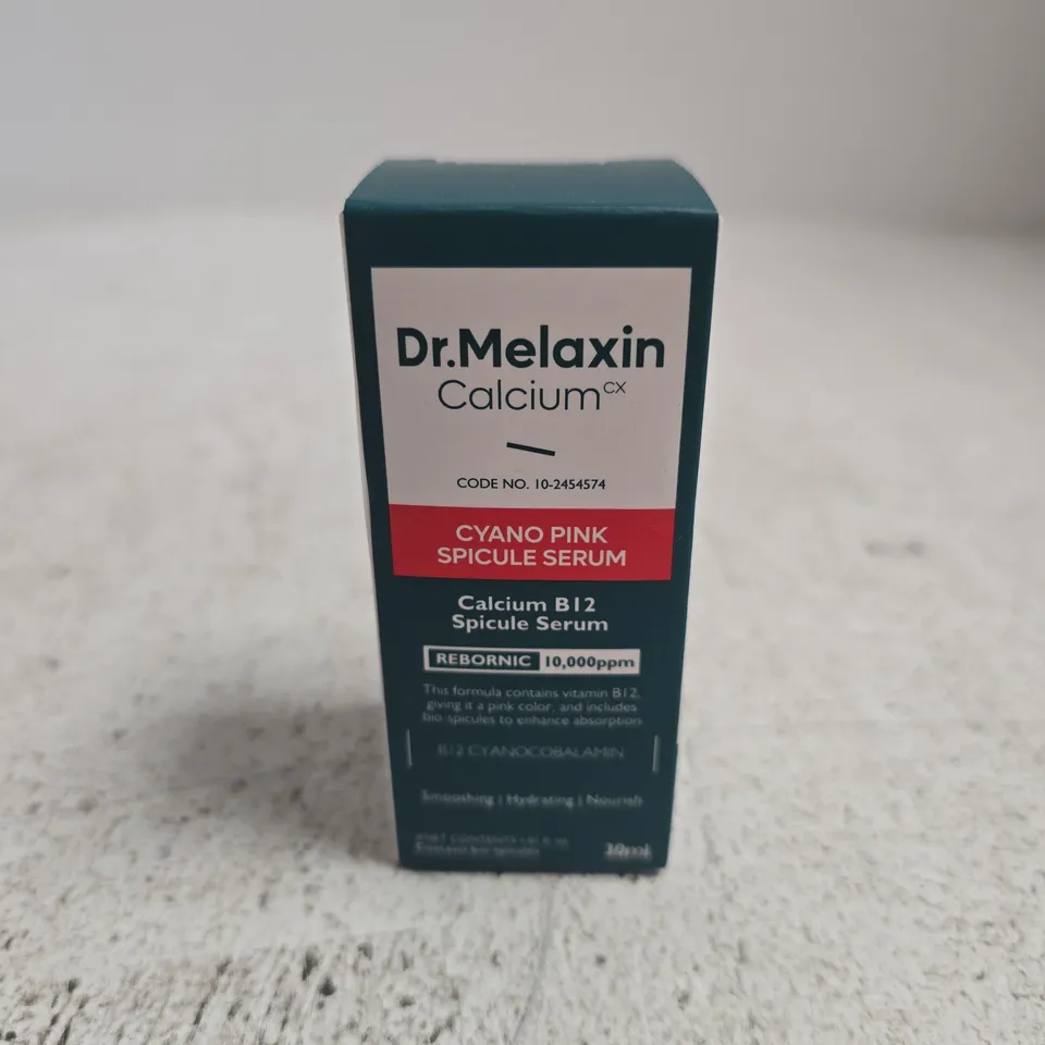 BOXED AND SEALED DR.MELAXIN CALCIUM CX CYANO PINK SPICULE SERUM (30ML)