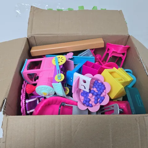 BOX OF ASSORTED KIDS TOYS 