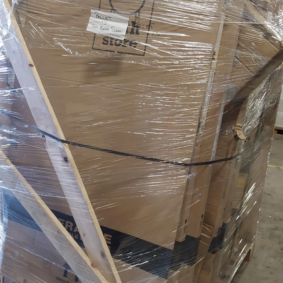 PALLET OF APPROXIMATELY 20 ASSORTED BATH SCREENS