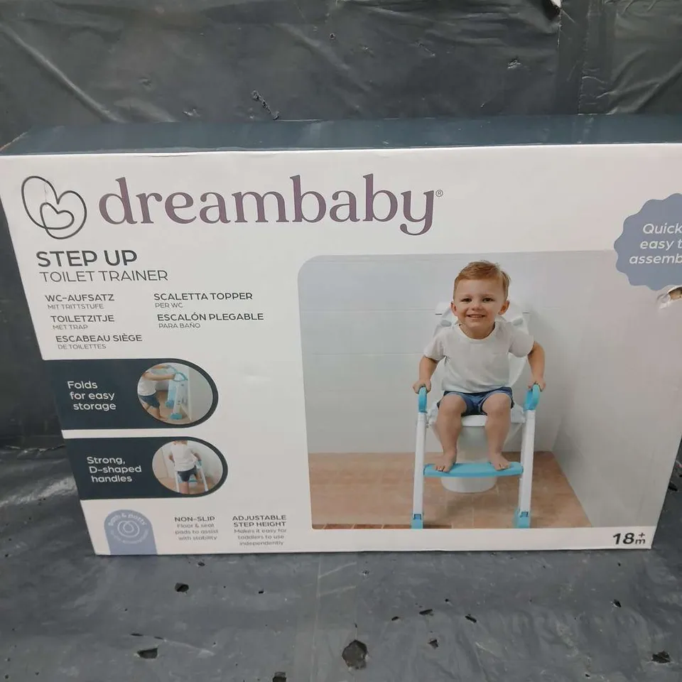 DREAMBABY STEP-UP TOILET TRAINER - AQUA/WHITE