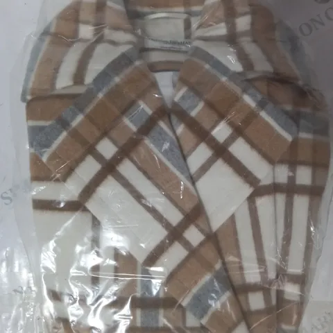 BOXED HELENE BERMAN DOUBLE BREASTED CHECK COAT IN IVORY