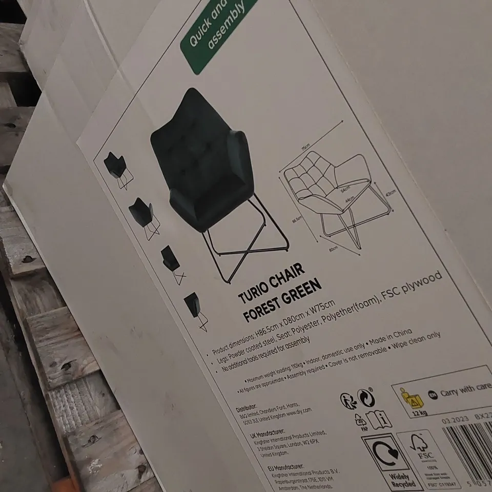 BOXED TURIO CHAIR IN STONE GREY