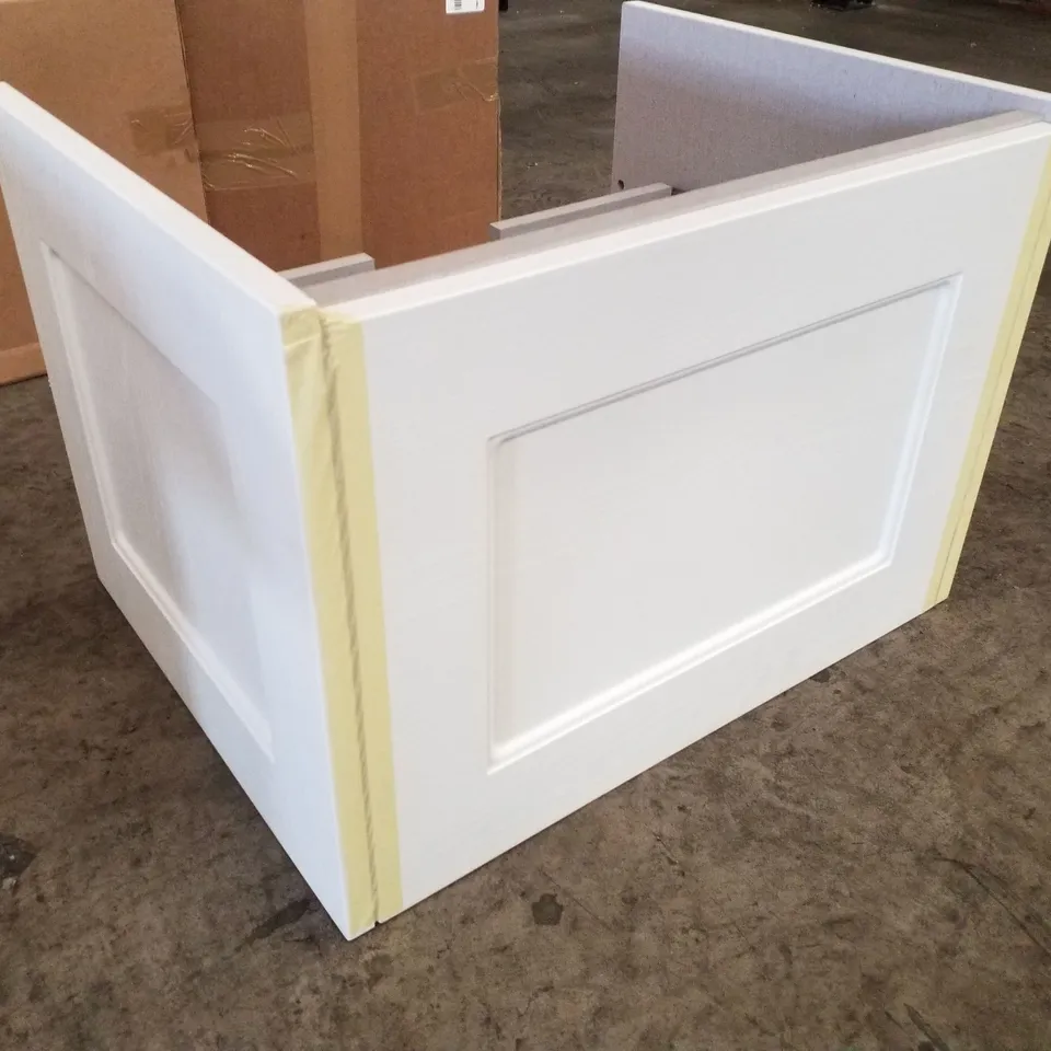 BOXED BRAND NEW CALYPSO CHELWORTH WALL HUNG VANITY UNIT IN ASPEN WHITE - 585X447X413MM