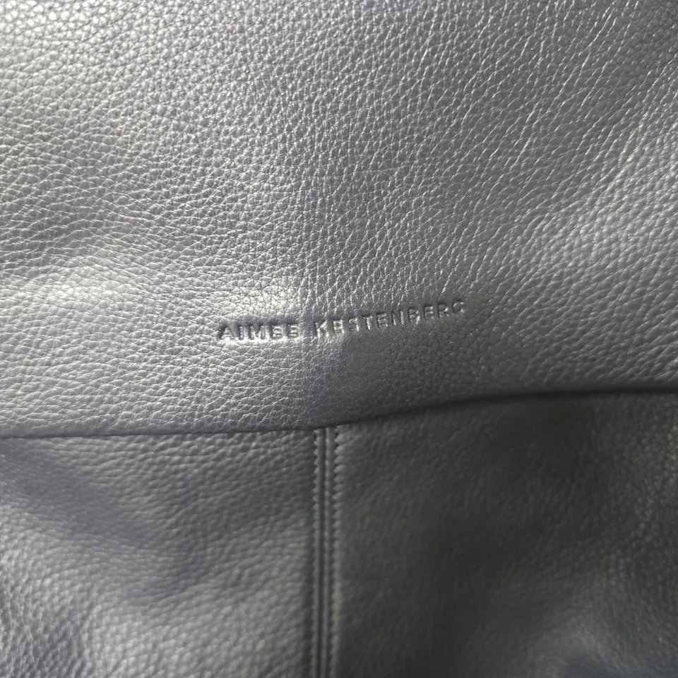 AIMEE KESTENBERG NAVY PEBBLED LEATHER CROSSBODY BAG 