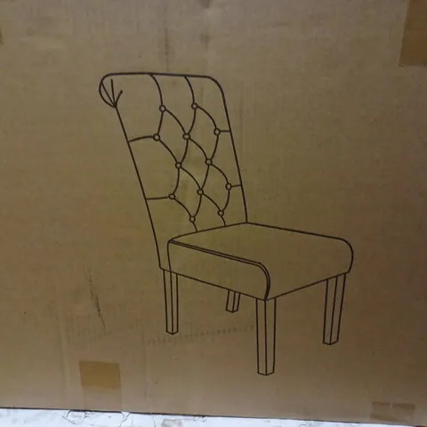 VELVET SCROLL BACK DINING CHAIRS - BLACK - COLLECTION ONLY