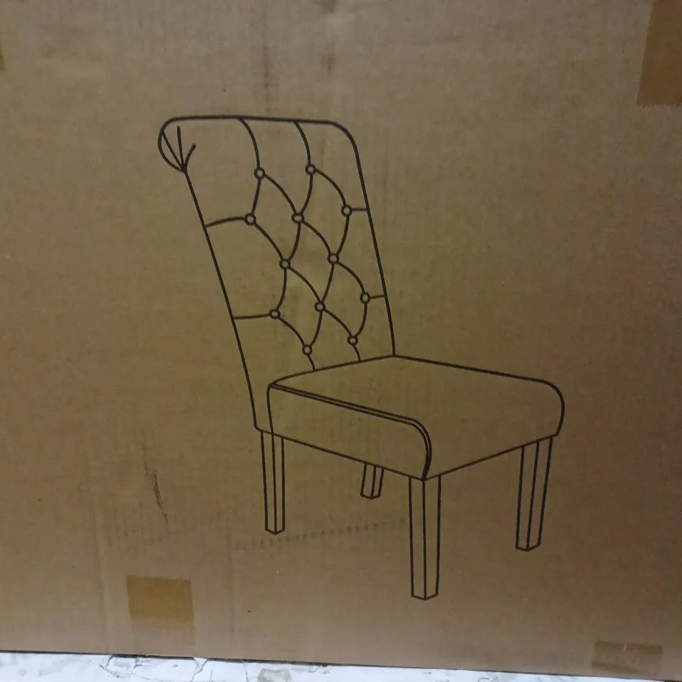 VELVET SCROLL BACK DINING CHAIRS - BLACK - COLLECTION ONLY RRP £596