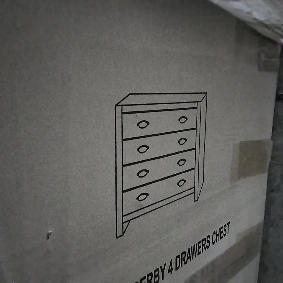 BOXED DERBY 4 DRAWER CHEST (1 OF 2 BOXES) INCOMPLETE