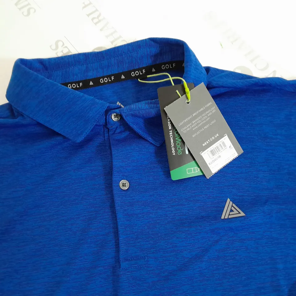 NEXT GOLF BLUE POLO SHIRT - L 42/44"