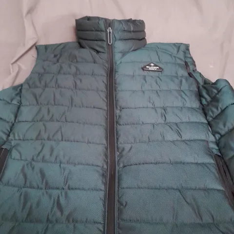 SUPER DRY PADDED GILET IN GREEN - MEDIUM